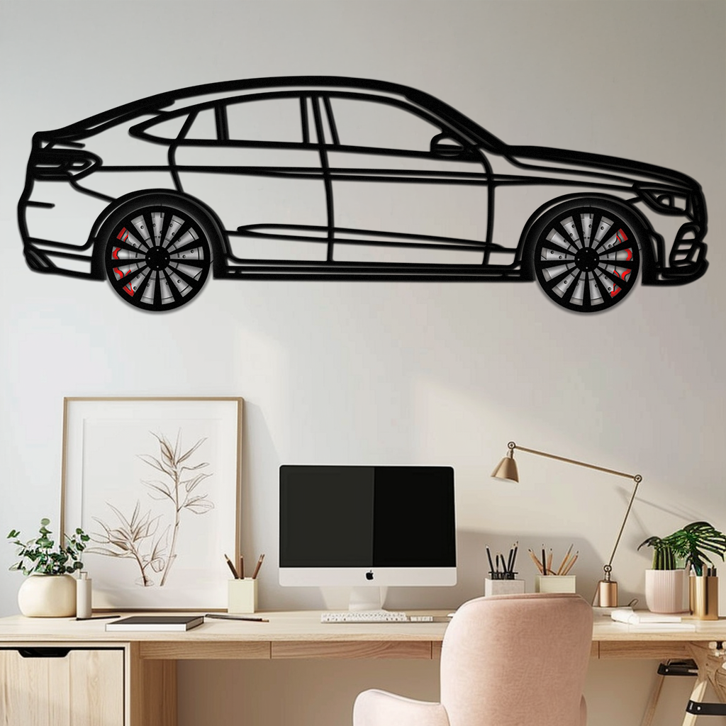 Mercedes GLC Coupe Metal Wall Art – Rotating Wheels Edition | Luxury AMG-Inspired Garage & Home Decor -KAFMEKA081 - Tampa Home & Garden Store