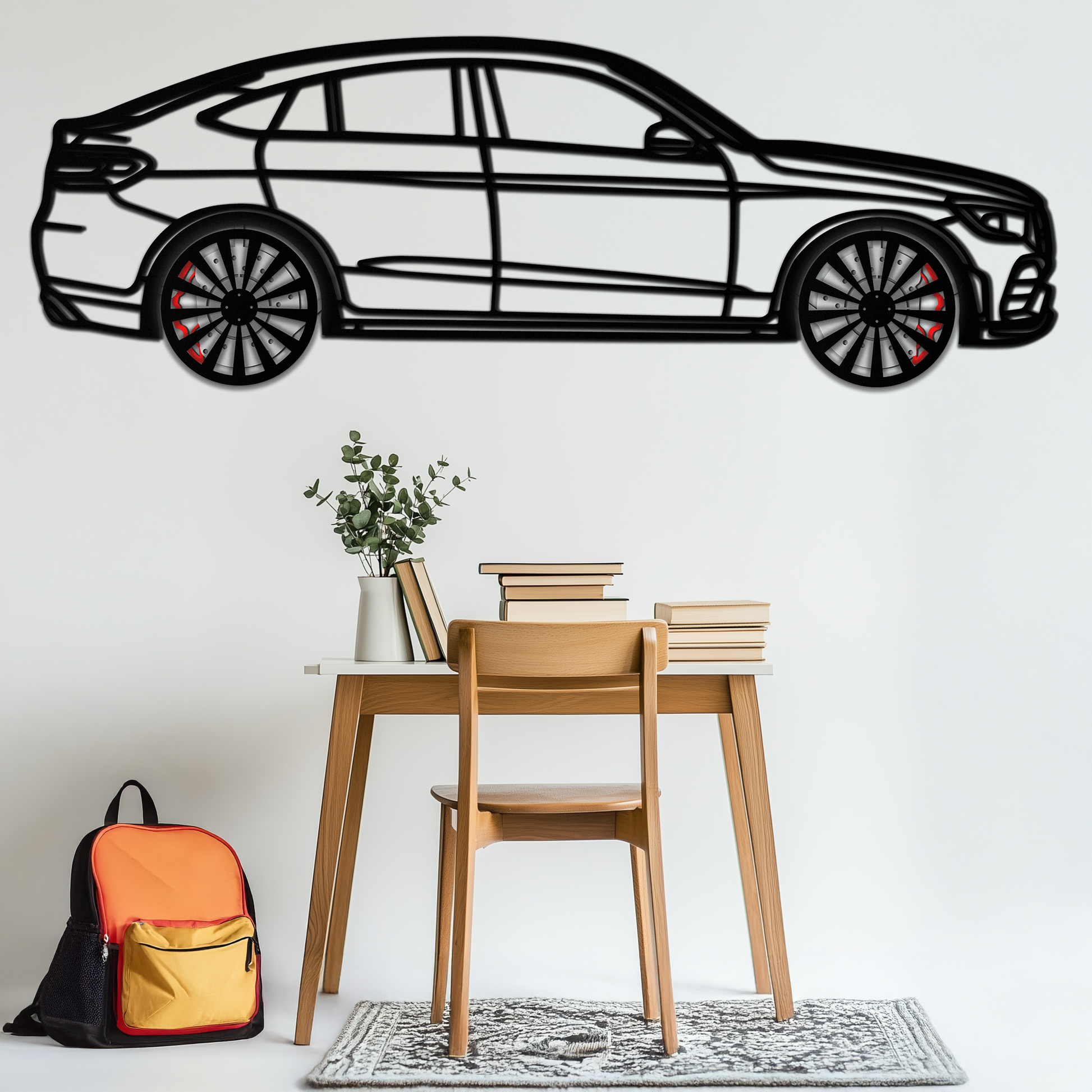 Mercedes GLC Coupe Metal Wall Art – Rotating Wheels Edition | Luxury AMG-Inspired Garage & Home Decor -KAFMEKA081 - Tampa Home & Garden Store