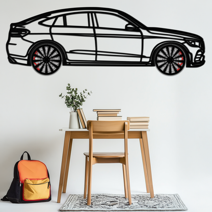 Mercedes GLC Coupe Metal Wall Art – Rotating Wheels Edition | Luxury AMG-Inspired Garage & Home Decor -KAFMEKA081 - Tampa Home & Garden Store