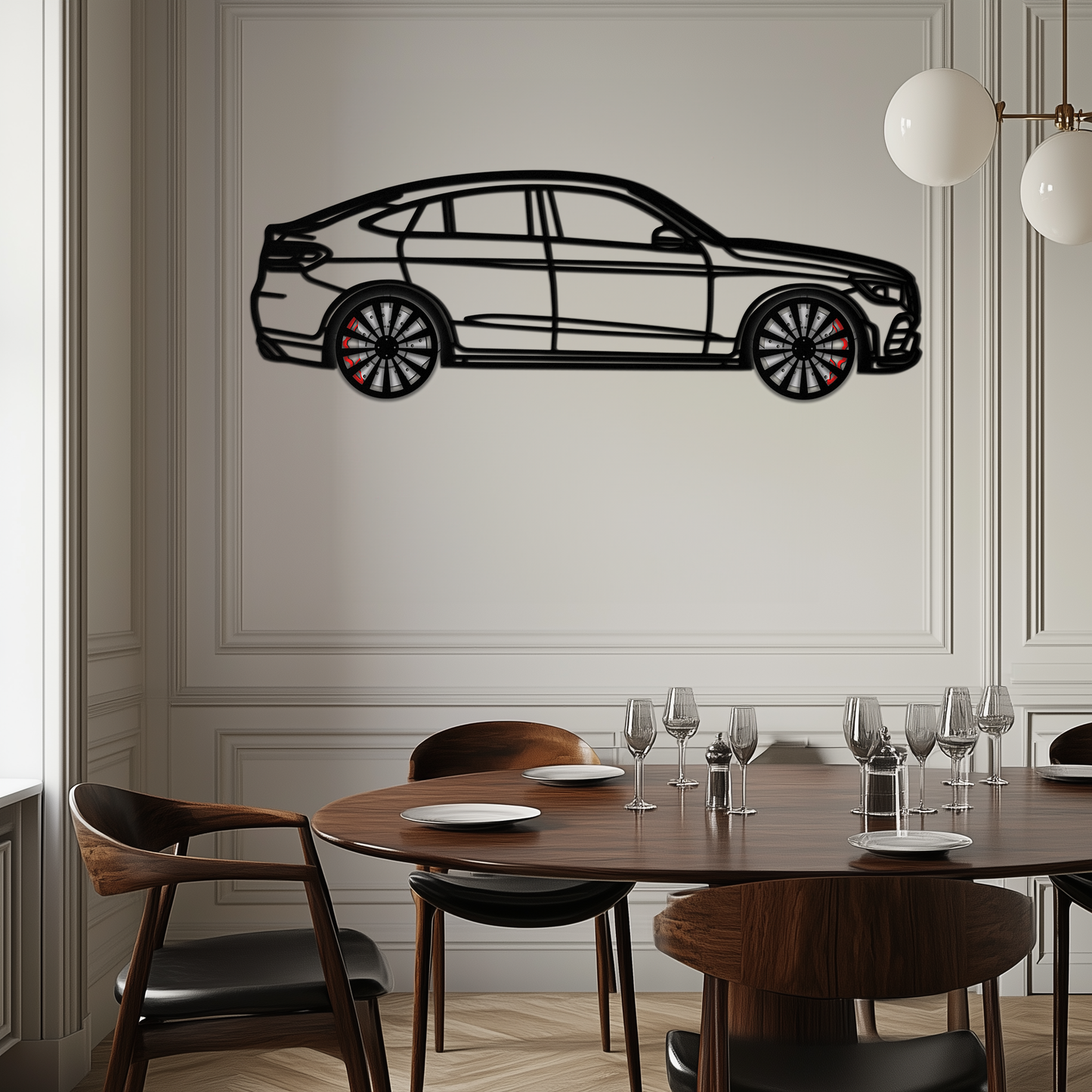 Mercedes GLC Coupe Metal Wall Art – Rotating Wheels Edition | Luxury AMG-Inspired Garage & Home Decor -KAFMEKA081 - Tampa Home & Garden Store