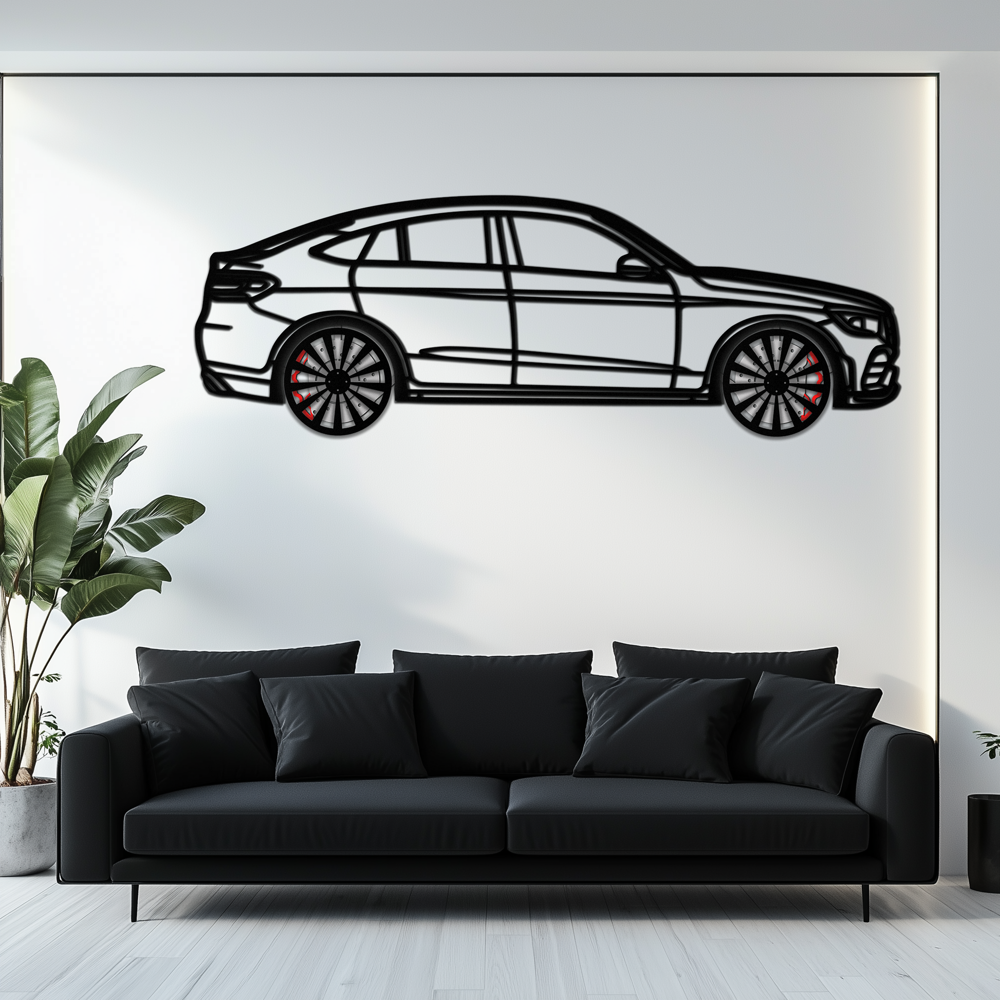 Mercedes GLC Coupe Metal Wall Art – Rotating Wheels Edition | Luxury AMG-Inspired Garage & Home Decor -KAFMEKA081 - Tampa Home & Garden Store