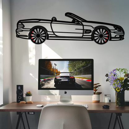 Mercedes SL55 R230 Metal Wall Art – Rotating Wheels Car Silhouette Decor – AMG-Inspired Gift for Car Lovers 🚗✨ -KAFMEKA082 - Tampa Home & Garden Store