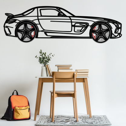 Mercedes SLS AMG Metal Wall Art – Rotating Wheel Car Silhouette • Luxury Automotive Decor • Perfect Gift for Car Lovers - KAFMEKA075 - Tampa Home & Garden Store