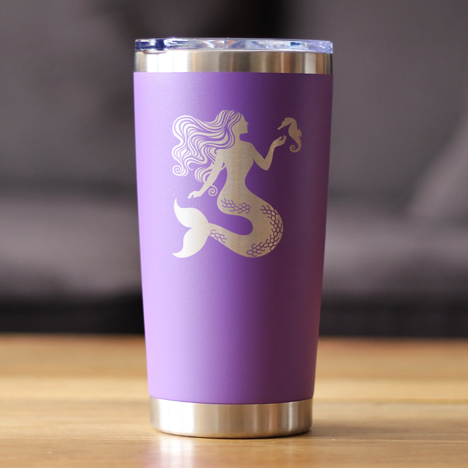 Mermaid - Insulated Coffee Tumbler Cup with Sliding Lid - Stainless Steel Travel Mug - Cute Mermaid Gifts for Women - Tampa soil911.com