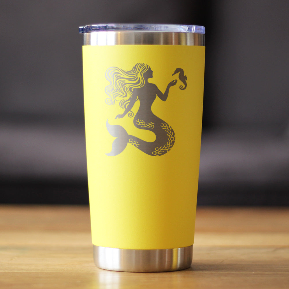 Mermaid - Insulated Coffee Tumbler Cup with Sliding Lid - Stainless Steel Travel Mug - Cute Mermaid Gifts for Women - Tampa soil911.com