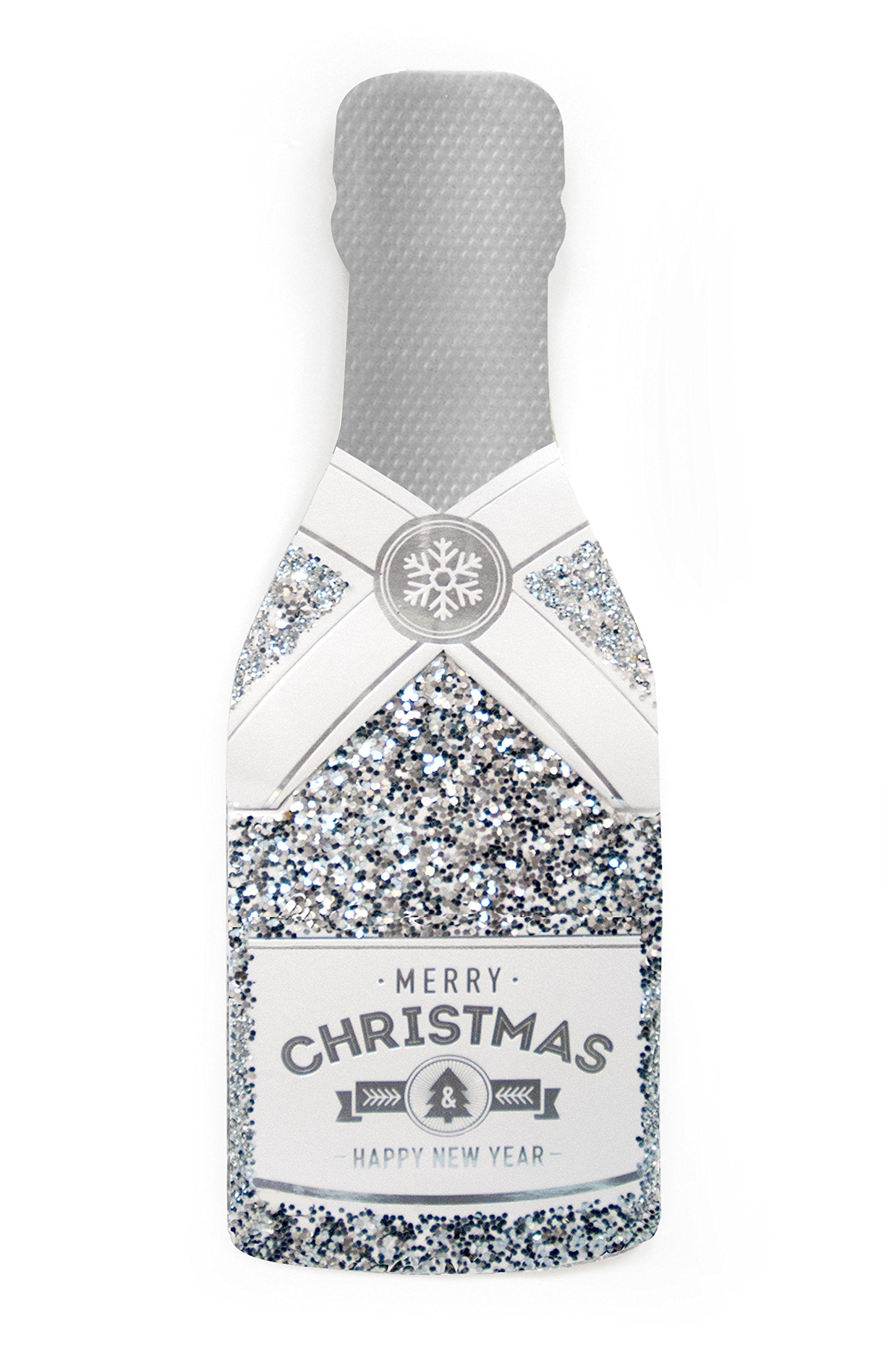 Merry Christmas Champagne Silver Card - Tampa Home & Garden Store