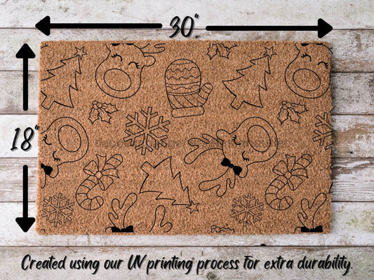 Merry Christmas Door Mat | Christmas Doormat | Winter Decoration | Welcome Mat | Holiday Doormat | Winter Decor | Christmas Gift - Tampa Home & Garden Store