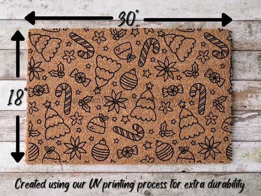 Merry Christmas Door Mat | Christmas Doormat | Winter Decoration | Welcome Mat | Holiday Doormat | Winter Decor | Christmas Gift - Tampa Home & Garden Store