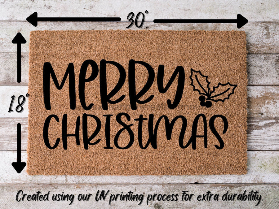 Merry Christmas Door Mat | Christmas Doormat | Winter Decoration | Welcome Mat | Holiday Doormat | Winter Decor | Christmas Gift - Tampa Home & Garden Store
