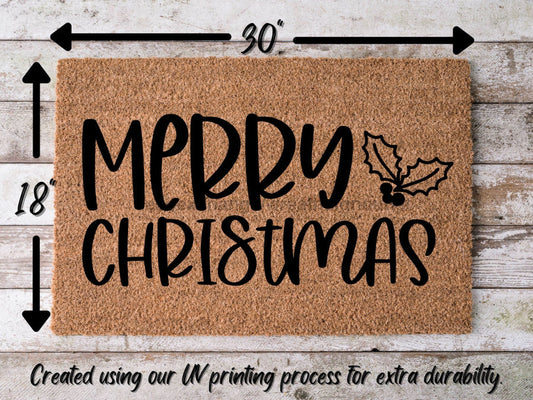 Merry Christmas Door Mat | Christmas Doormat | Winter Decoration | Welcome Mat | Holiday Doormat | Winter Decor | Christmas Gift - Tampa Home & Garden Store