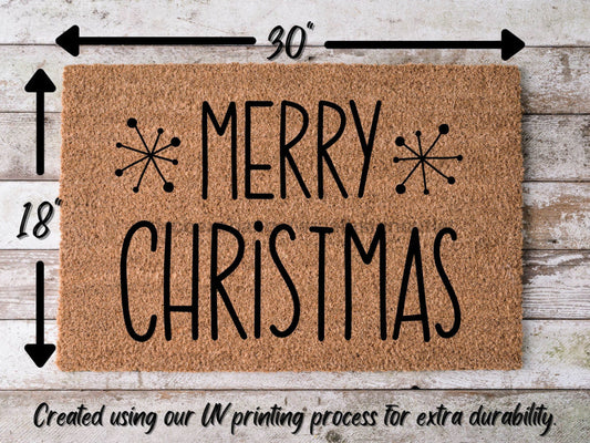 Merry Christmas Door Mat | Hippo Christmas Doormat | Winter Decoration | Welcome Mat | Holiday Doormat | Winter Decor | Christmas Gift - Tampa Home & Garden Store
