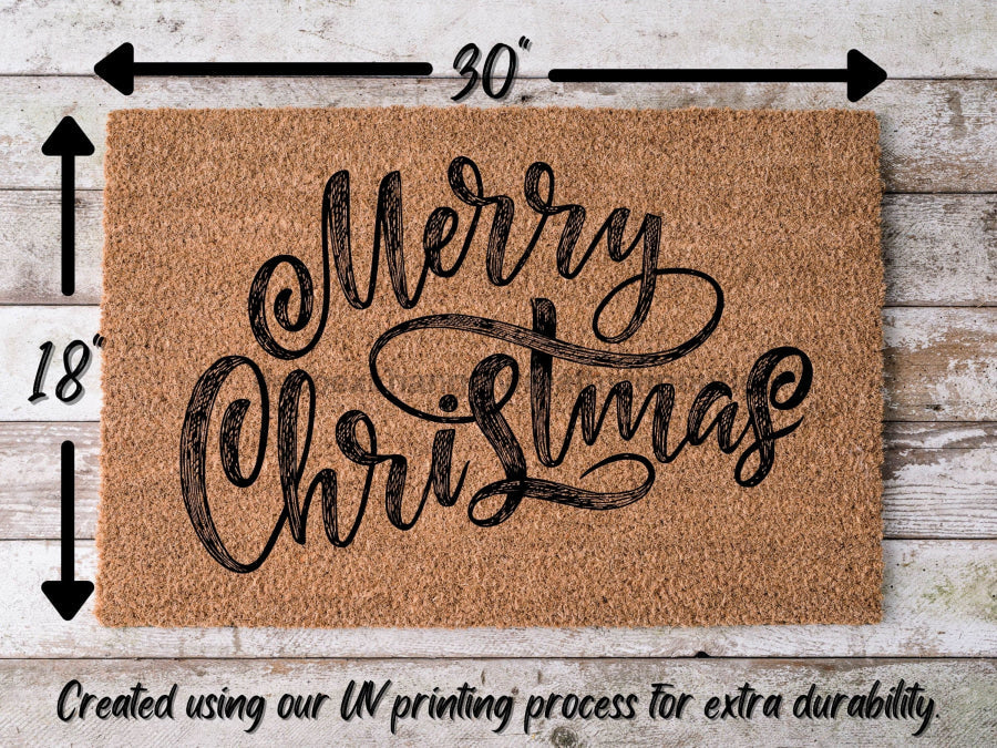 Merry Christmas Door Mat | Hippo Christmas Doormat | Winter Decoration | Welcome Mat | Holiday Doormat | Winter Decor | Christmas Gift - Tampa Home & Garden Store