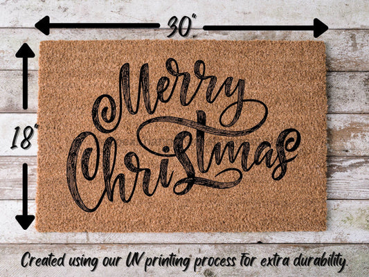 Merry Christmas Door Mat | Hippo Christmas Doormat | Winter Decoration | Welcome Mat | Holiday Doormat | Winter Decor | Christmas Gift - Tampa Home & Garden Store