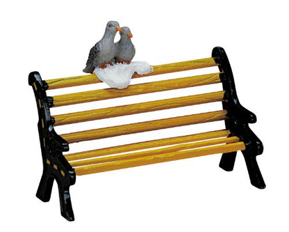 Metal Bench with Perched Pigeons - Tampa Home & Garden Store