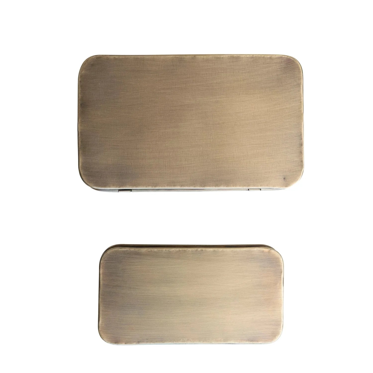 Metal Boxes, Antique Brass Finish, Set of 2 - Tampa Home & Garden Store