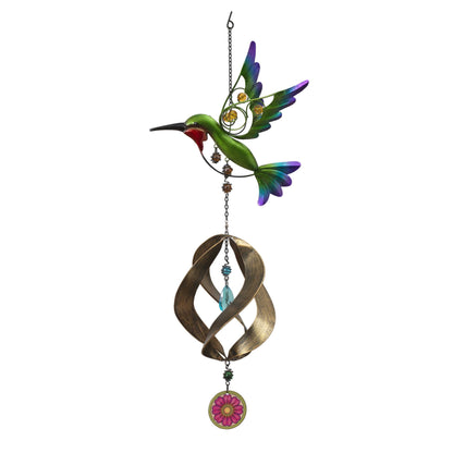 Metal Hanging Garden Friend with Spinner - Hummingbird - Tampa Home & Garden Store