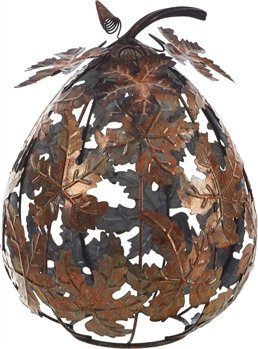 Metal Leaf Pumpkin Centerpiece - Large - Tampa Home & Garden Store