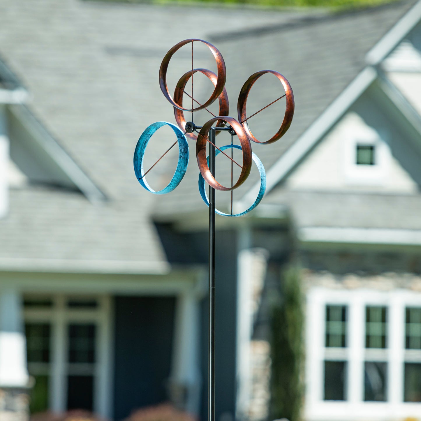 Metal Roundabout Breeze Wind Spinner 72"H - Tampa Home & Garden Store