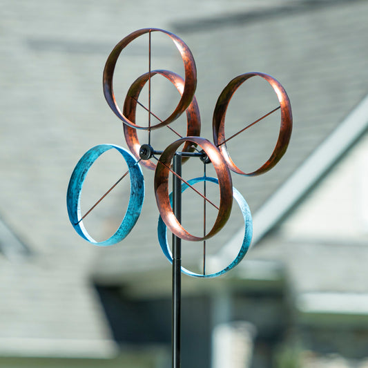Metal Roundabout Breeze Wind Spinner 72"H - Tampa Home & Garden Store