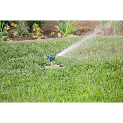 Hose End Pro Series Impact Sprinkler with Metal Sled Base green Orbit Irrigation sprinkler on Tampa Home & Garden Store