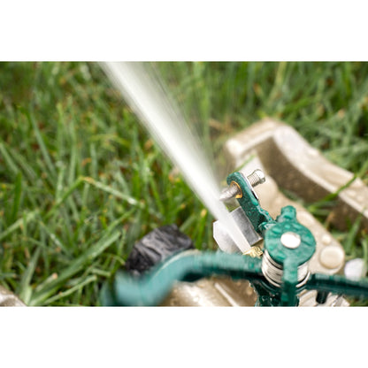 Pro Series Impact Sprinkler with metal sled base, green body by Orbit Irrigation on Tampa Home & Garden Store