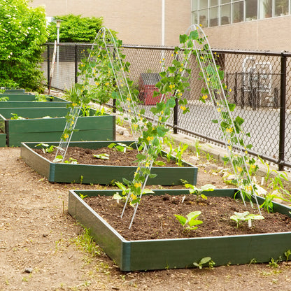 Paquete de 4 celosías metálicas blancas de 71 x 20 pulgadas para plantas trepadoras