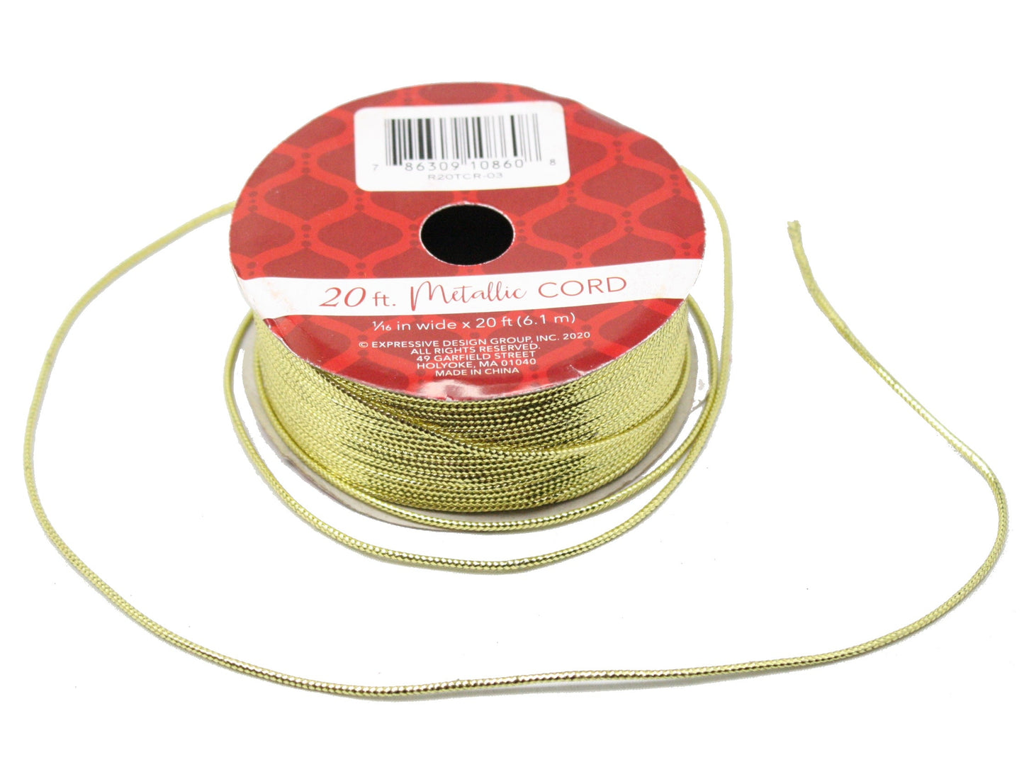 Metallic 20 Foot Wrapping Cord - Green - Tampa Home & Garden Store