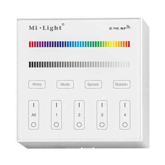 MiBoxer RGB/RGBW Wall Mounted Smart Panel Wireless Remote 4 Zones 2.4G RF - Tampa soil911.com