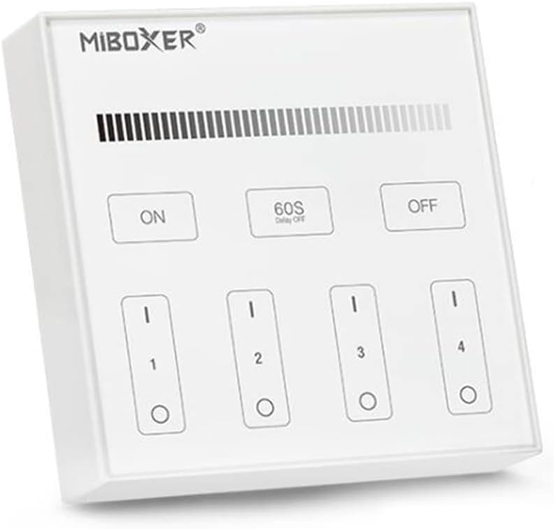MiBoxer RGB/RGBW Wall Mounted Smart Panel Wireless Remote 4 Zones 2.4G RF - Tampa Home & Garden Store