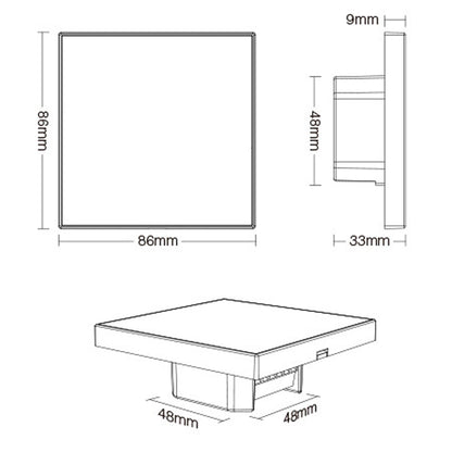 MiBoxer RGB/RGBW Wall Mounted Smart Panel Wireless Remote 4 Zones 2.4G RF - Tampa Home & Garden Store