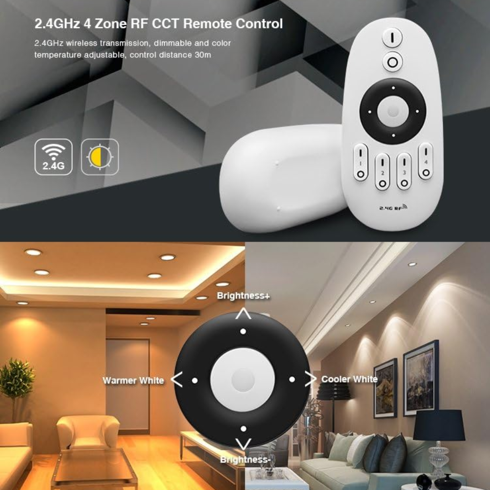 MiBoxer Wireless 4-Zone RGBW LED Light Bulb Remote Control - Tampa Home & Garden Store