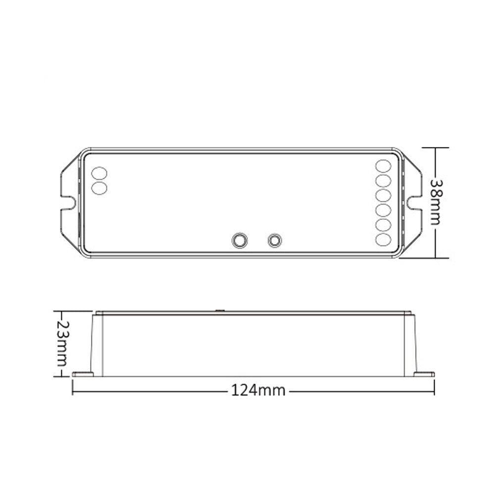 Controlador 5 en 1 para tira de luces LED Miboxer WL5, control mediante aplicación para teléfono inteligente, compatible con 5050, 3528 y 2835