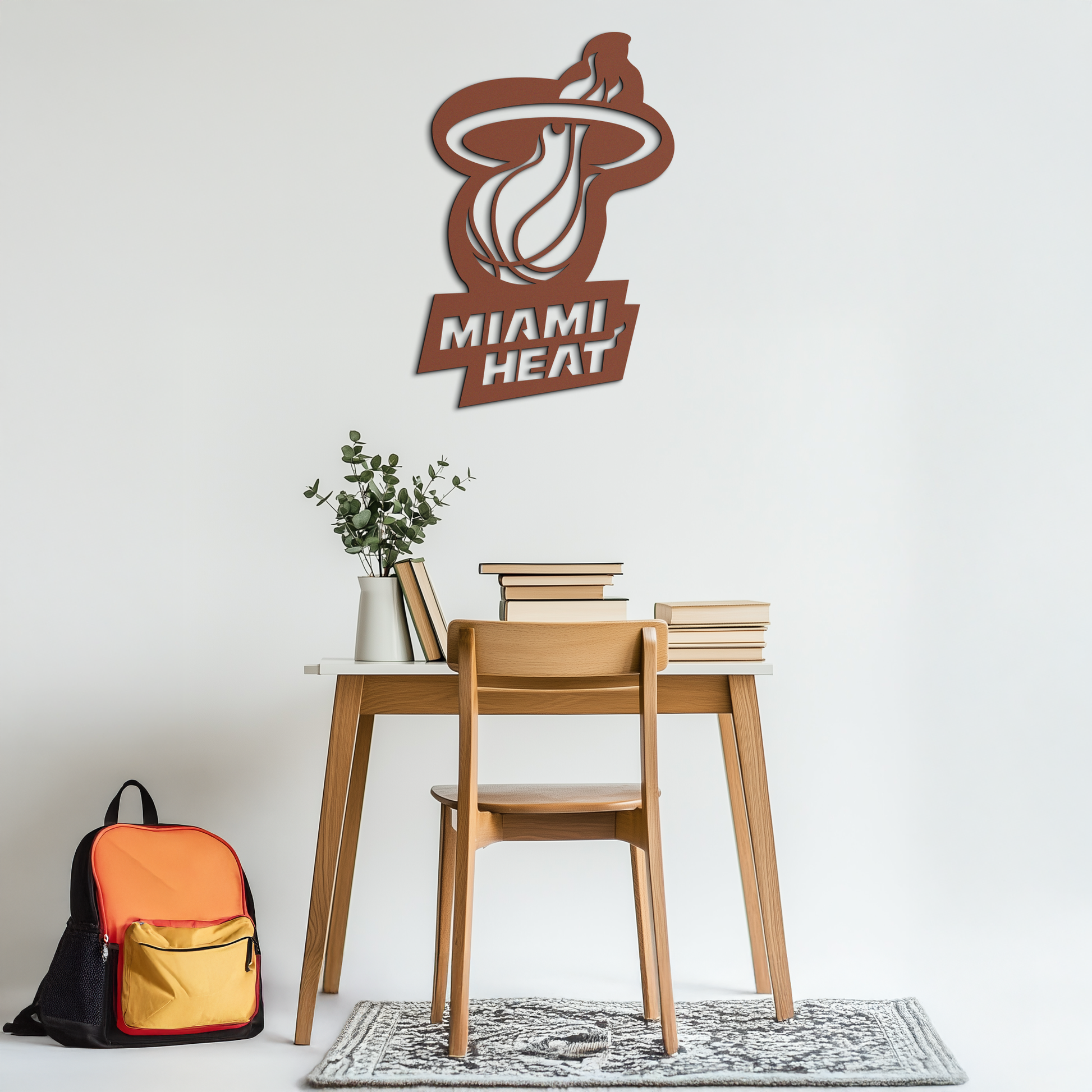 Miami Heat Basketball Logo Metal Wall Art – Sports-Inspired Modern Home Decor- KAF675 - Tampa Home & Garden Store