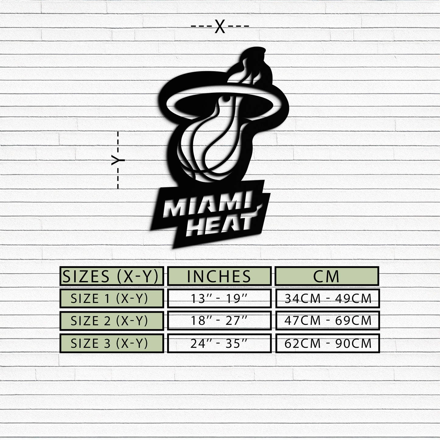 Miami Heat Basketball Logo Metal Wall Art – Sports-Inspired Modern Home Decor- KAF675 - Tampa Home & Garden Store