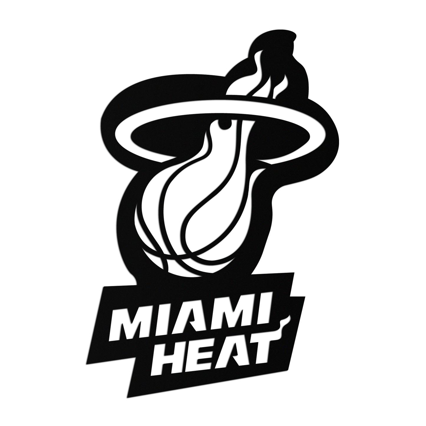 Miami Heat Basketball Logo Metal Wall Art – Sports-Inspired Modern Home Decor- KAF675 - Tampa Home & Garden Store