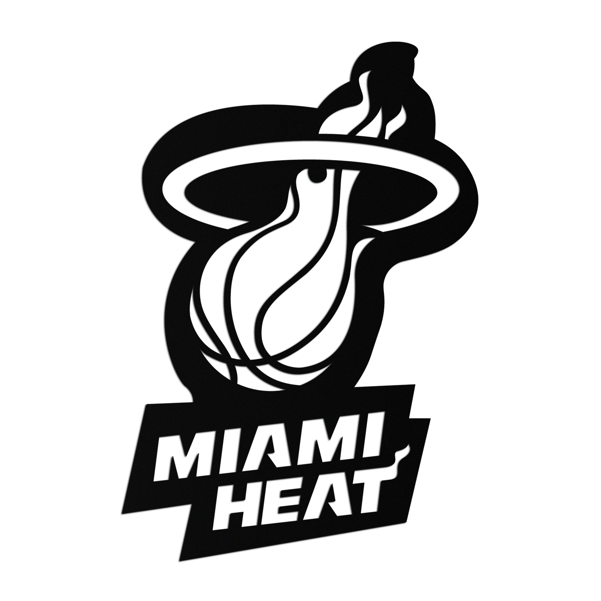 Miami Heat Basketball Logo Metal Wall Art – Sports-Inspired Modern Home Decor- KAF675 - Tampa Home & Garden Store