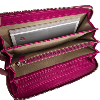 Sophia Zip-Around Leather Wallet – Travel & Everyday