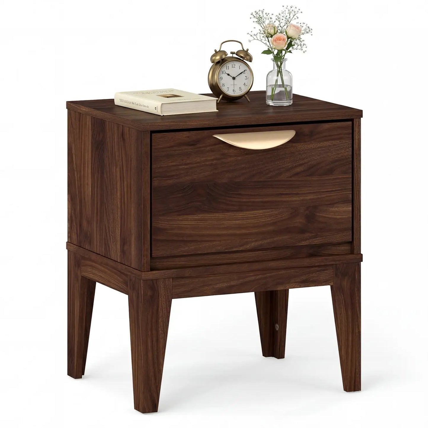 Mid Century Modern Bedside Table With Drawer