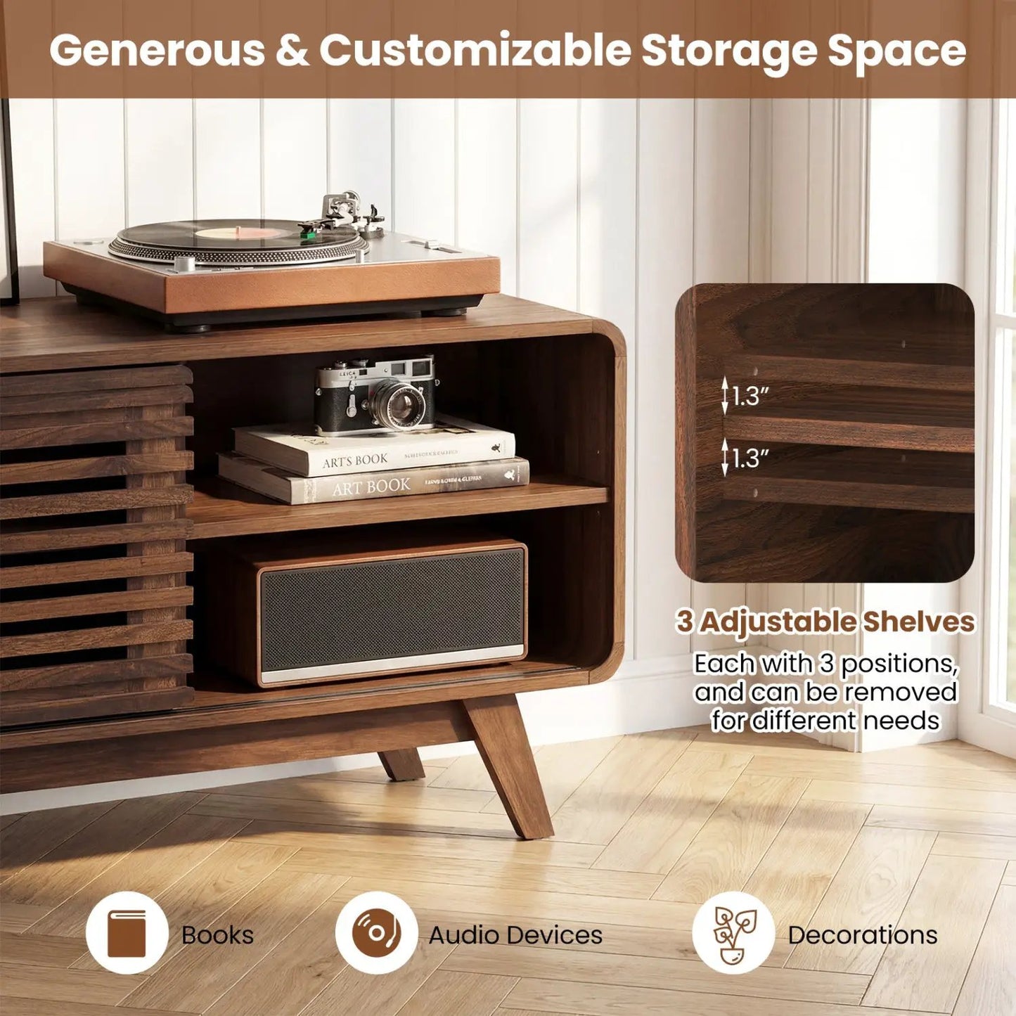 Century Modern Entertainment Center Grille Doors
