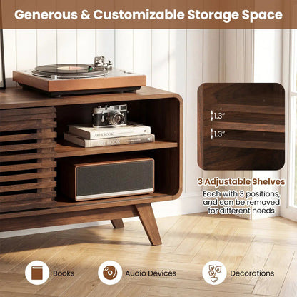 Century Modern Entertainment Center Grille Doors