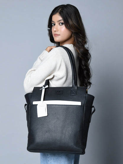 Midnight Elegance Noir Shopper Tote - Tampa Home & Garden Store