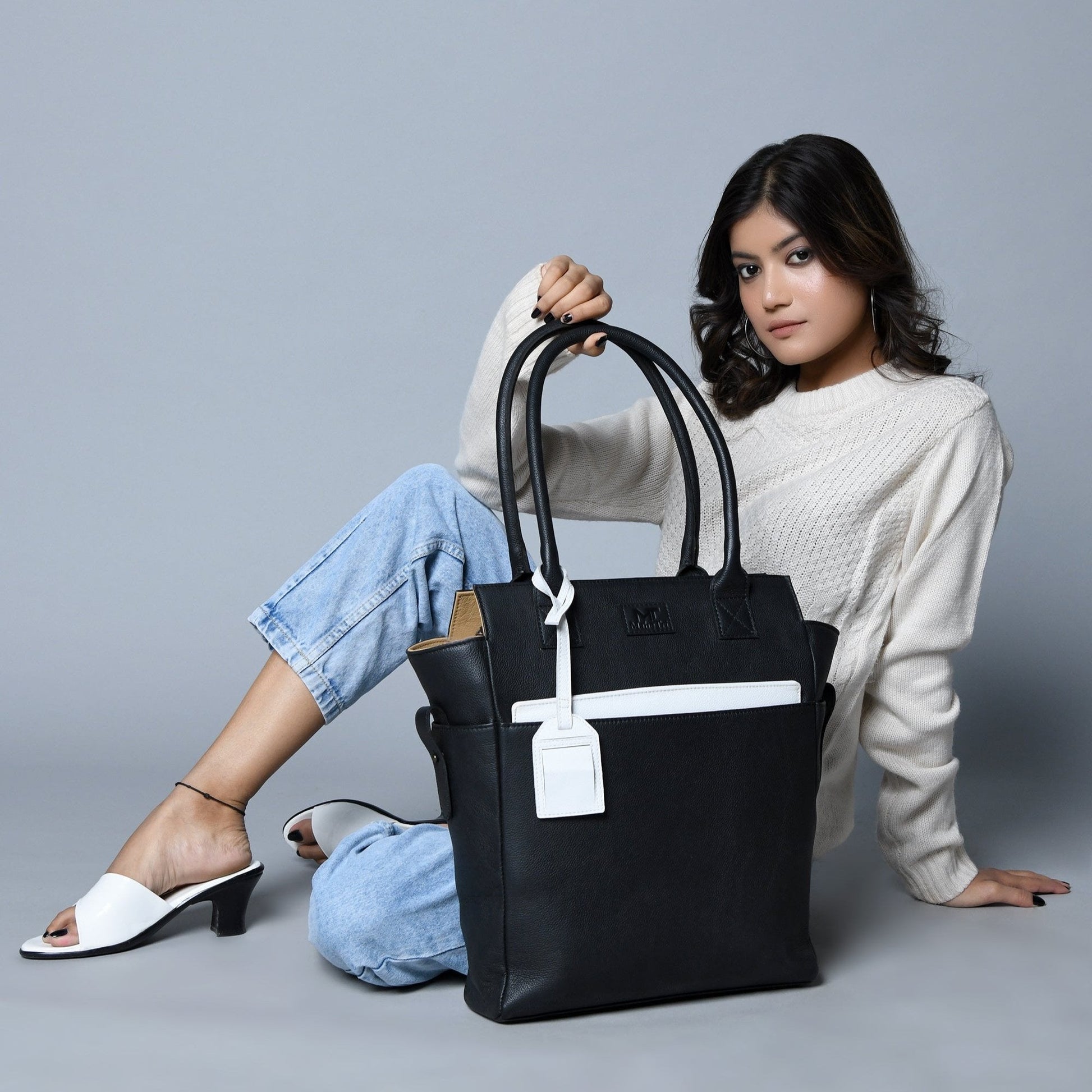 Midnight Elegance Noir Shopper Tote - Tampa Home & Garden Store