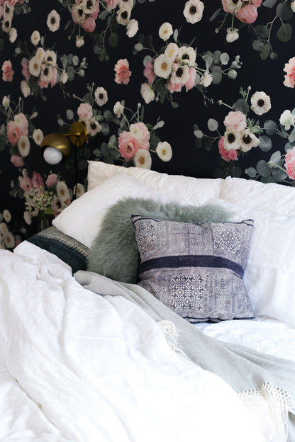 Midnight Floral Wallpaper, navy - Tampa Home & Garden Store