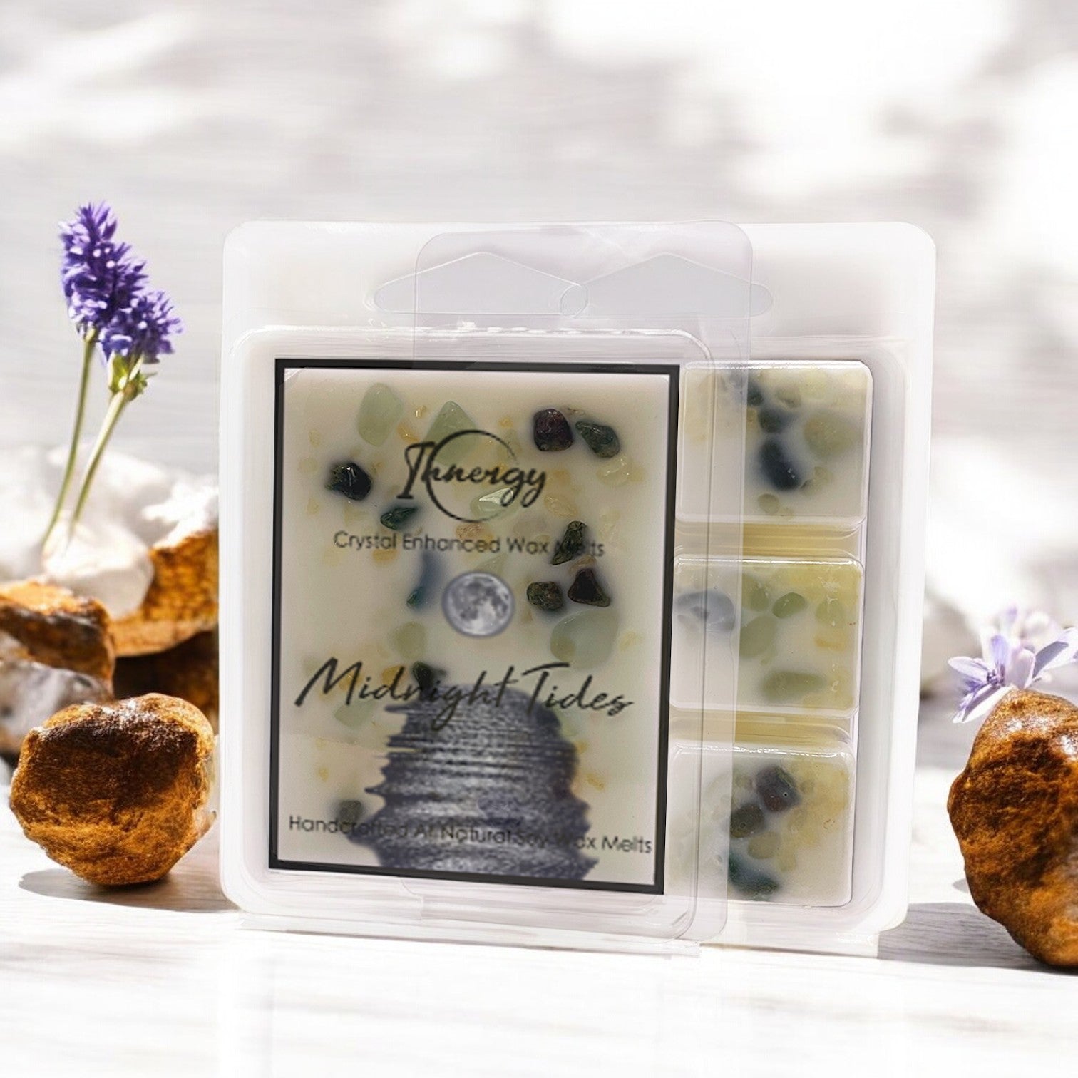 Midnight Tides Crystal-Enhanced Premium Coconut-Soy Wax Melts - Tampa Home & Garden Store