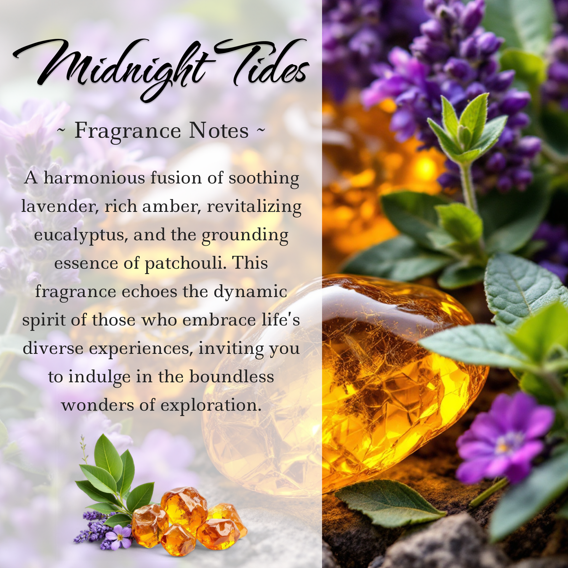 Midnight Tides, Premium Coconut-Soy Wax Tea Light Crystal Candle, 1oz - Tampa Home & Garden Store