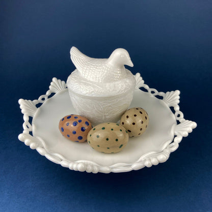 Milk Glass Bowl with Open Lace Edge.  Large Footed Fruit or Candy Bowl.  Westmoreland Collectible Display or Wedding Reception. - Tampa Home & Garden Store