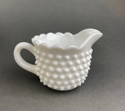 Milk Glass Creamer or Sauce Dish. 3-Dimensional Leaf Motif. Quilt Pattern. Serving Dish. Scalloped Edge Creamer or Saucier. Fine Dining. - Tampa Home & Garden Store