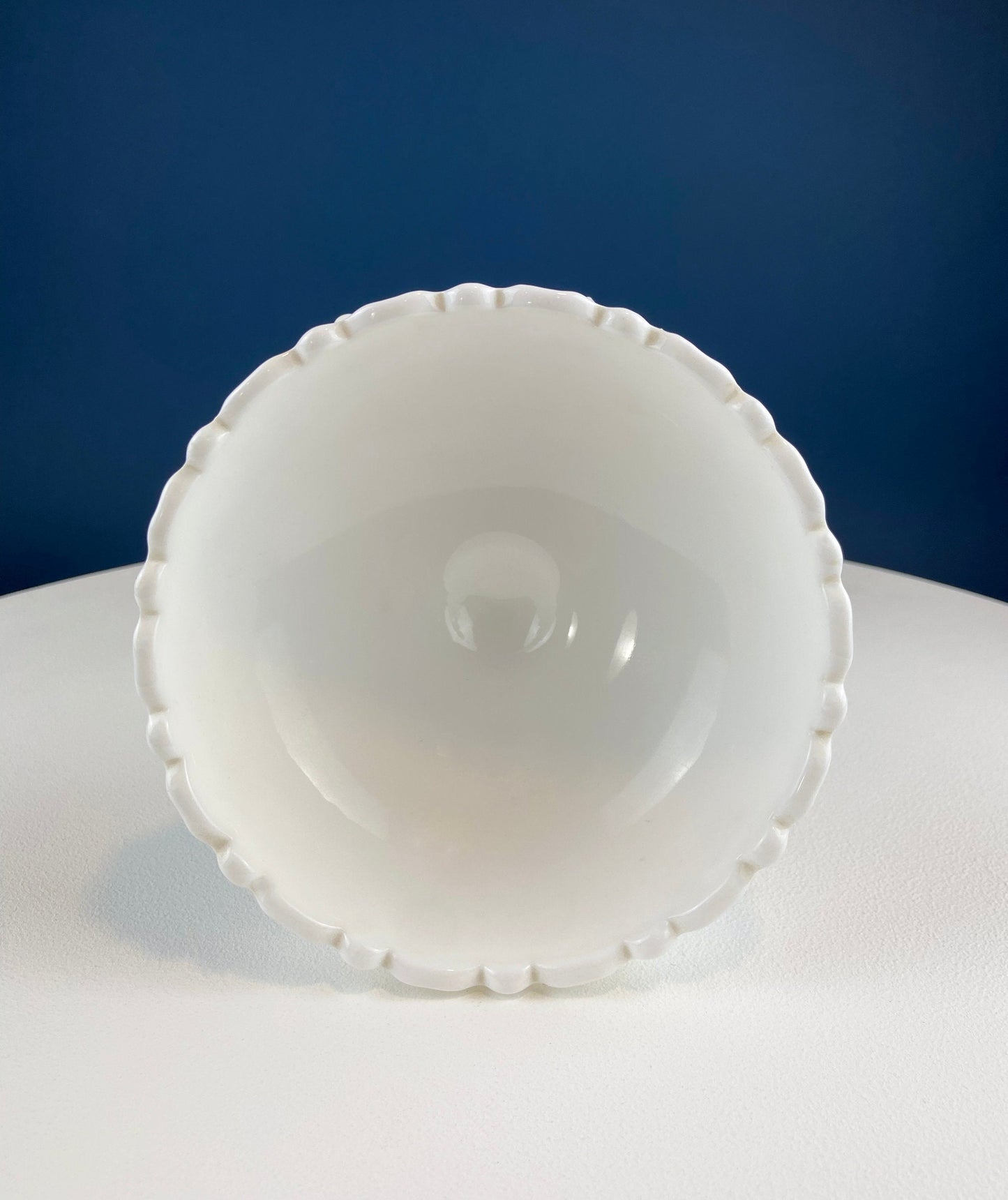 Milk Glass Floral Footed Bowl with Salloped Rim. White Compote with 3-D Roses. Serving Dish for Fruit or Nuts Bowl. Bedroom Console Decor. - Tampa Home & Garden Store