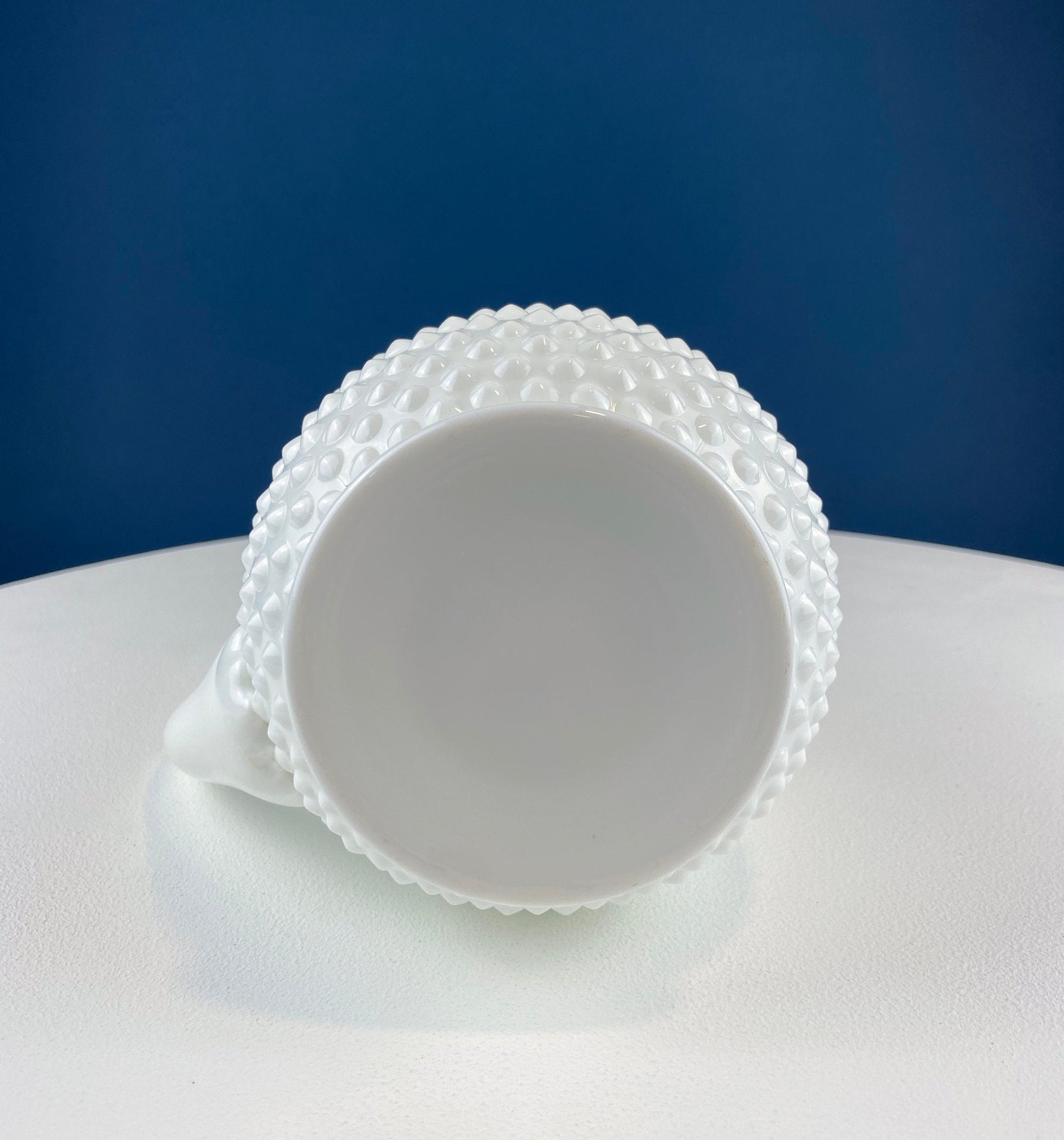 Milk Glass Hobnail Splash Vase. Fenton White Glass Flower Vase with Rims that Looks Like Splash. Collectible Vase. Wedding Gift. - Tampa Home & Garden Store