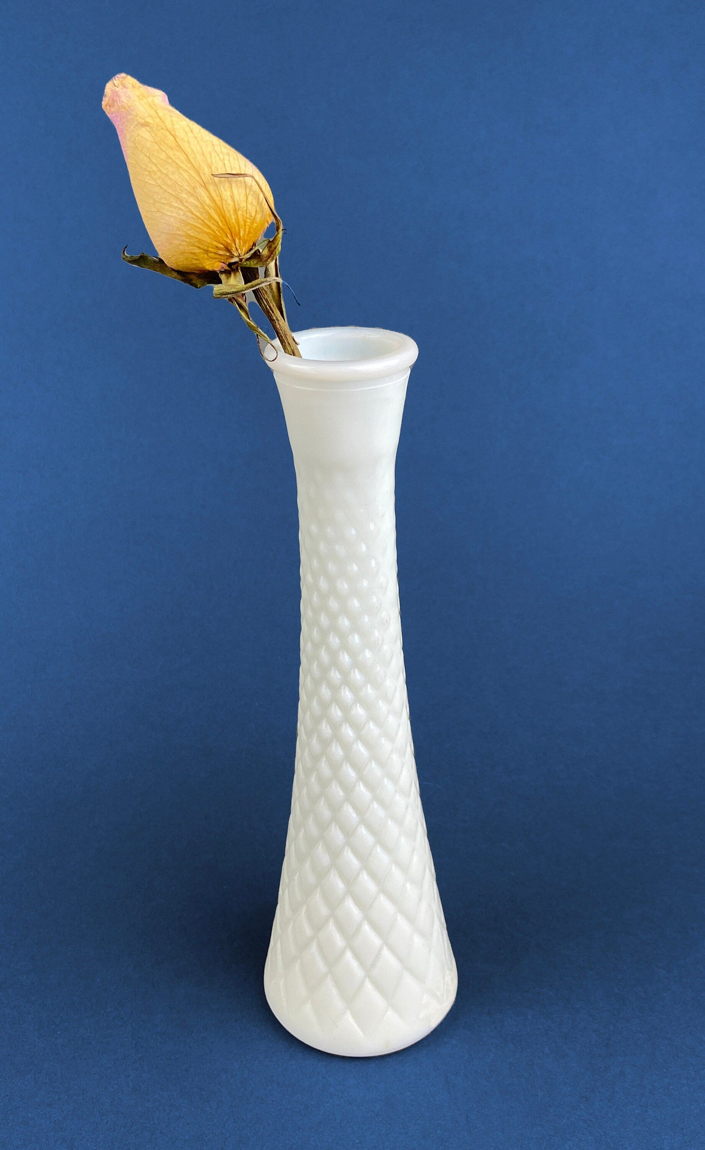 Milk Glass Vases. Collection of Three Differently Quilted & Shaped Flower Vases. Wedding Decor. Spring Celebration. White Fine Dining. Finie - Tampa Home & Garden Store